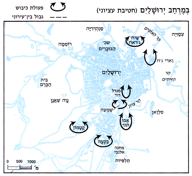 מפת התכנית במרחב ירושלים