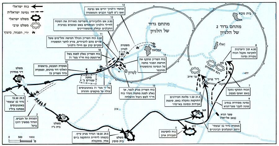 מפת קרבות לטרון