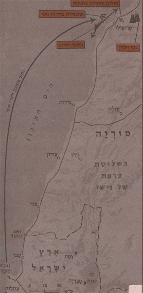 תמונה התוואי המתוכנן של סירת הכ"ג